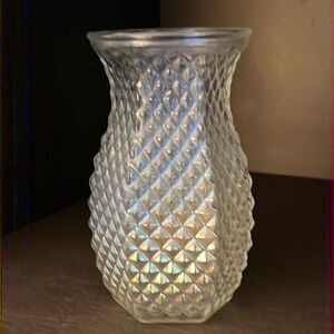 Rainbow Opalescent vintage Hoosier glass vase